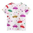 thumbnail image 5 of Virmaxy (18M-10Y) Boys Girls Cute Printed Shirt Toddler Baby Round Collar Short Sleeve Casual Tops Summer Loose Casual Trendy Pullover Shirt Hot Pink-6 6 Years, 5 of 6