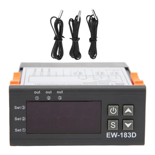 Termostato de incubación, controlador de temperatura digital EW-183D Controlador de temperatura Termostato de calefacción en forma de acuario Diseño fácil de usar