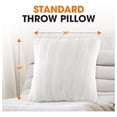thumbnail image 5 of saney Faux Fur Throw Pillows for Couch with Inserts Included - Decorative Furry Sofa Pillows - 20" x 20" - White (Set of 2), 5 of 9