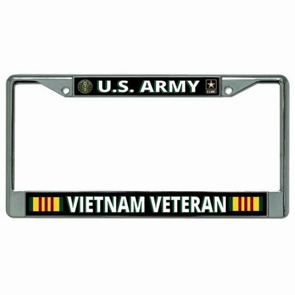 U.S. Army Vietnam Veteran Chrome License Plate Frame