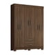 thumbnail image 1 of Ropero Closet Moderno 6 Puertas y 2 Cajones NT6015 Nogal, 1 of 4