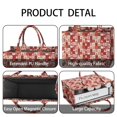 thumbnail image 4 of Large Capacity Tote Bag,Red Christmas Patchwork Pattern Handbag Fashion Luxury Tote Bag,15.7"x13"x 5.1" Inches,Laptop Compatible, 4 of 6