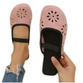 thumbnail image 5 of Summer Women's Slippers Flat Heel Close Toe Slip-on Slides Shoes Women's Fashion Casual Versatile Beach Sandals, 5 of 7
