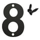 thumbnail image 1 of 3 En Letras Metálicas Flotantes Número de Casa Moderno Decoración de buzón de jardín y garaje Kit de clavos para número visual Señal de metal digital, 1 of 1