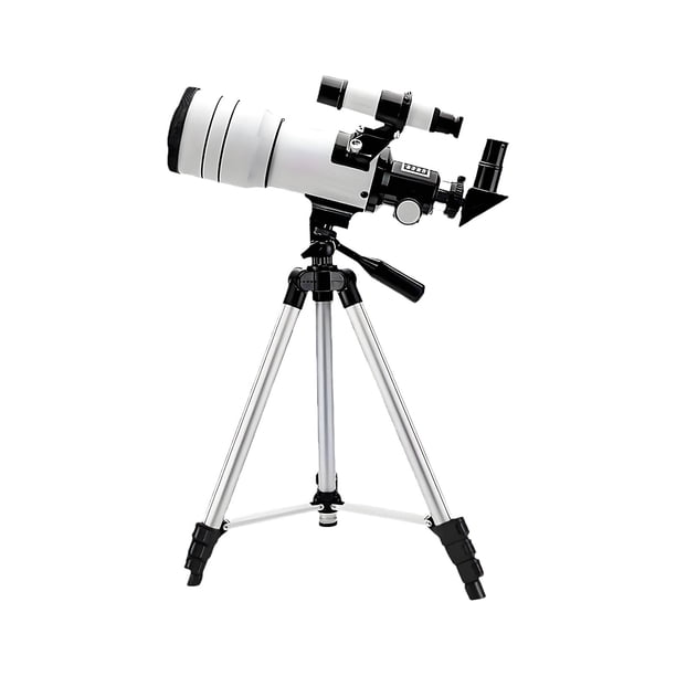 Telescopio astronómico para adultos y niños, refractor (15x-150x), kit de astronomía profesional resistente, accesorio con soporte para teléfono.