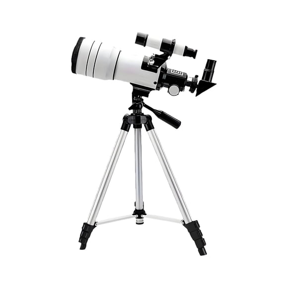 Telescopio astronómico para adultos y niños, refractor (15x-150x), kit de astronomía profesional resistente, accesorio con soporte para teléfono.