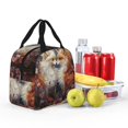 thumbnail image 4 of KLL Romantic Flower Fox Couple Print Insulated Lunch Bag Women, Reusable Cute Tote Lunch Box for Adult & Men, Leakproof Cooler Lunch Bags for Work Office Travel Picnic, 4 of 5