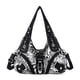 thumbnail image 1 of Bolso de mano Angelkiss de piel lavada para mujer, color negro-leopardo, 1 of 6