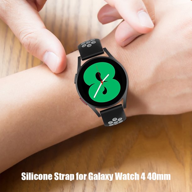 Pulsera de silicona correa ajustable para Samsung Galaxy Watch (negro + gris)
