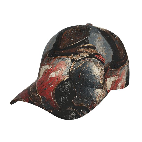 Baseball Cap Adjustable Trucker Sun Hat Outdoor Snapback Dad Caps , Knight Painting Vintage