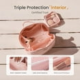 thumbnail image 2 of Travel Makeup Bag for Woman, 180° Lay-Flat Large Capacity Puffy Padded Cosmetic Organizer Pouch, Triple-Proof Waterproof Wide-Open Toiletry Bag for Toiletries & Brushes, 2 of 8