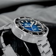 ADDIESDIVE Automatic Diver Watches for Men 1000 M Waterproof Helium Escape Valve NH35A Synthetic Sapphire Scuba Automatic Watche, Blue