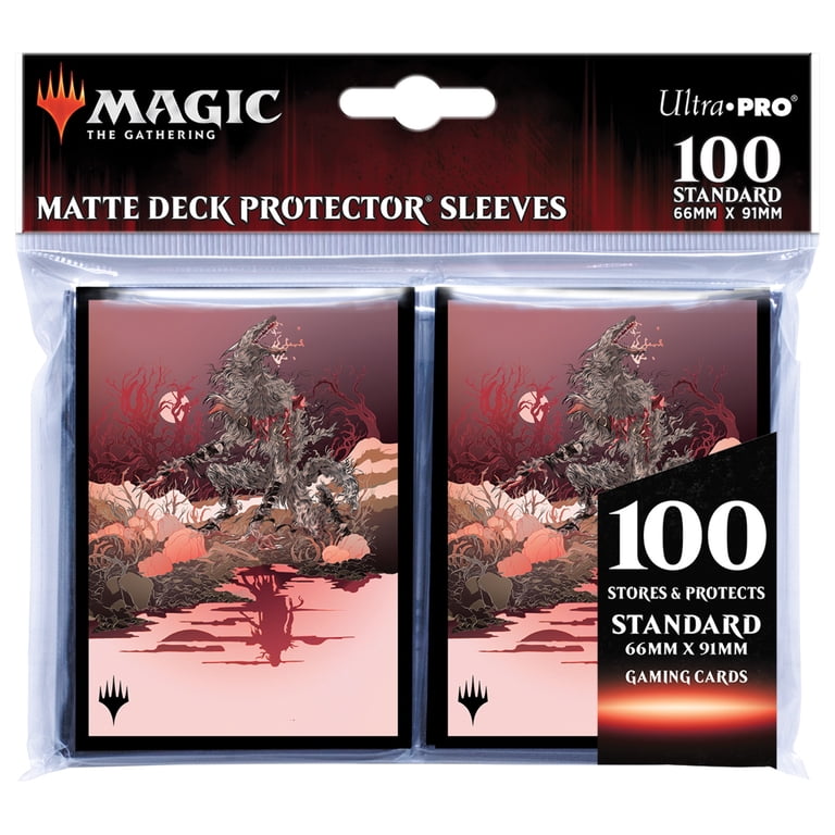 magic the gathering card sleeves walmart Innistrad: Midnight Hunt Arlinn, the Moon's Fury Standard Deck Protector  Sleeves (100ct) for Magic: The Gathering
