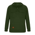 thumbnail image 7 of Mercatoo Boys Fle𝐞ce Ho𝐨dies Half Zipper Winter Warm Front Pockets Cargo Ho𝐨die Coats Youth Kids Plain Thick Long Sleeve Jackets, 7 of 7