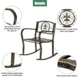 thumbnail image 5 of Ktaxon Outdoor Wrought Iron Rocking Chair Rustic, Outdoor Iron Rocker for Patio, Garden, Lawn, 5 of 9