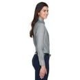 thumbnail image 3 of Harriton M600W Women's Long Sleeve Oxford Dress Shirt-Oxford Grey-S, 3 of 3