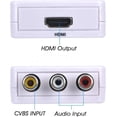thumbnail image 4 of HUGFEGWE HD Video Converter Box HDMI-Compatible to RCA AV/CVSB Video 1080P Support NTSC PAL Output HDMI2AV Scaler Switch Adapter (Color : Black, Size : (=0.5m) CJB91-87125, 4 of 7