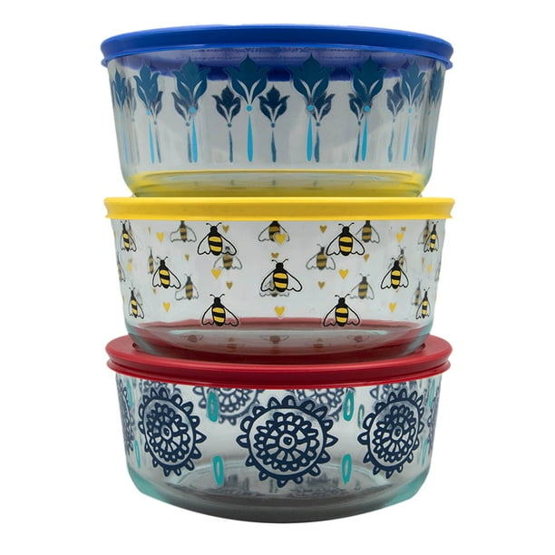 pyrex square glass food storage containers