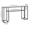thumbnail image 6 of Evelyn&Zoe Marilyn 55" Wide Rectangular Console Table, Blackened Bronze, 6 of 8