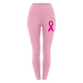 thumbnail image 5 of Breast Cancer Awareness Ribbon Leggings for Women, Workout Yoga Pants with Supportive Four-Way Stretch,Comfortable Nylon Spandex Blend Fitness Tights for Yoga,Gym and Daily Activities Watermelon Red, 5 of 5
