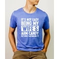 thumbnail image 2 of Wife's Arm Candy Shirt for Men Funny Marriage Joke Graphic Tee for Husband Heather Blue Shirt Adult Small, 2 of 5