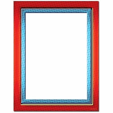 Red & Blue Border Letterhead Printer Paper, 80