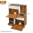 thumbnail image 4 of 2-Piece of Modern 2 IN 1 Cat Furniture Set, Cat Litter Box Enclosure Side Table, Cat House with Storage, for 2 Small-Medium Sized Cats - BROWN, 4 of 10