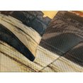 thumbnail image 4 of Ambesonne Fall Quilted Bedspread Set 3 Pcs, Sunset Tiber River Rome, King Size, Marigold Yellow Black, 4 of 5