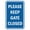 Blue, variant on Portrait Round Please Keep Gate Closed Sign (Dark Brown) - Small 4" x 6"
