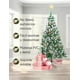 thumbnail image 4 of Árbol de Navidad Nevado RED VELVET 210 cm Pino Frondoso Decoración Festiva, 4 of 6