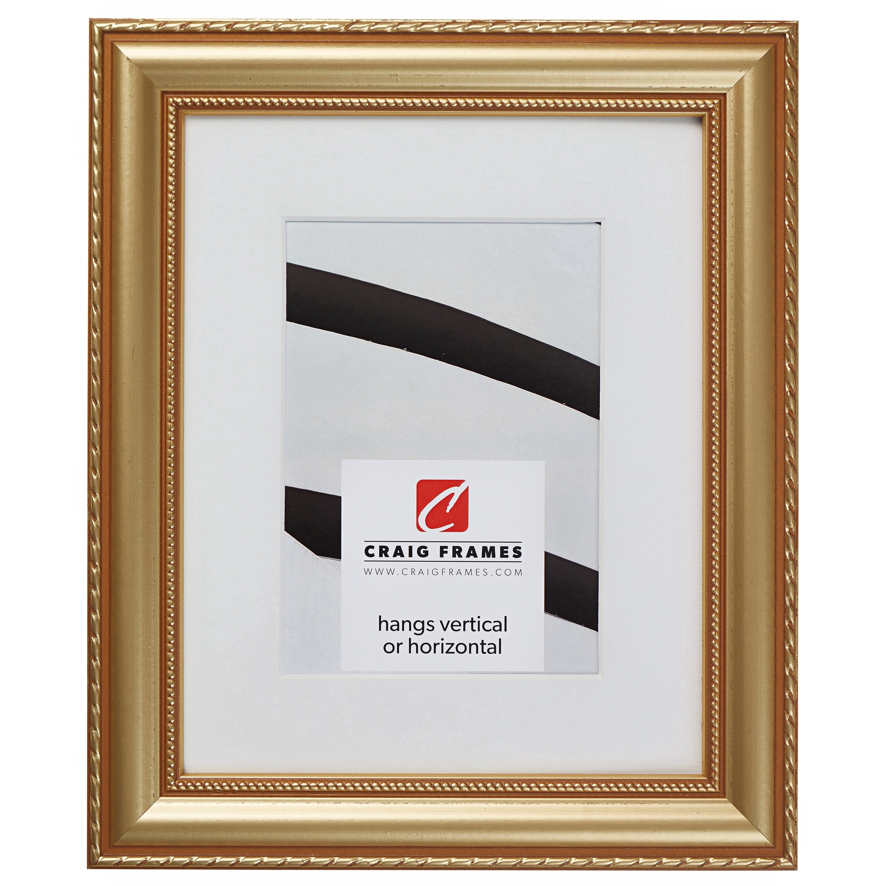 Craig Frames 20x24 Gold Picture Frame, Matted for 16x20 Photo