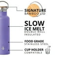 thumbnail image 5 of Elemental Classic Insulated Water Bottle, Leak Proof Thermos Water Bottle with Bamboo Lid and Metal Ring, Reusable Insulated Stainless Steel Water Bottle, 25oz - Lavender, 5 of 9