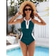 thumbnail image 2 of Traje de baño de una pieza BMJL Tummy Control para mujer, talla grande, azul, 2 of 6