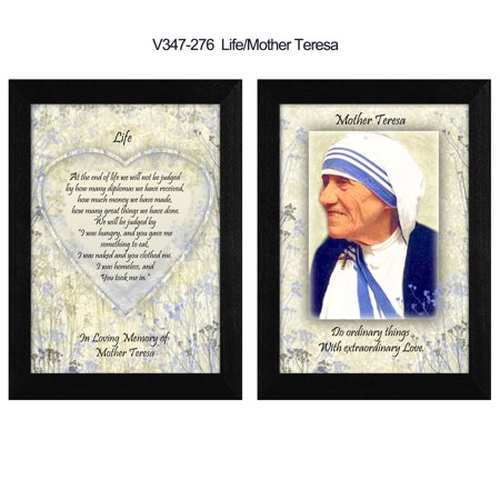 Trendy Decor 4U Contemporary Life Quotes 2-Piece Vignette by Mother Teresa Collection