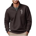 thumbnail image 1 of Blusa y camisa de manga larga con cuello alto para hombre, ropa deportiva para el hogar, pijamas, camiseta de color liso, blusa deportiva de poliéster para hombre, 1 of 4