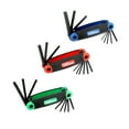 thumbnail image 1 of Hyper Tough 3-piece Folding Hex Key Set,Metric,SAE,Star Sizes, 1 of 8