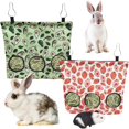 thumbnail image 2 of 2 Pieces Rabbit Hay Feeder Bag, Small Animal Hay Feeder Bag Guinea Pig Hay Feeder Chinchilla Hanging Feeder Bag Bunny Hay Dispenser Storage Manger For, 2 of 5