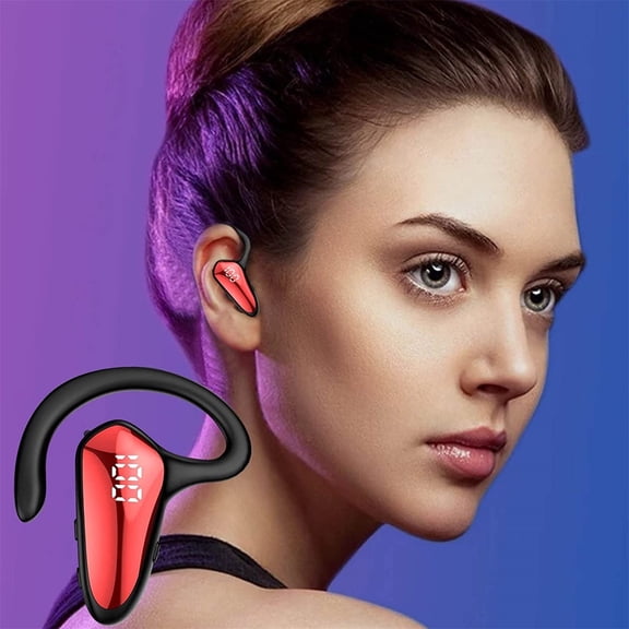 EcoNest Bluetooth Earhook Headset Wireless Bluetooth 5.2 Ultralight Business Headset With Microphone Suitable For Business Office Driving