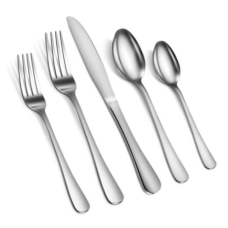 

GymChoice Premium Stainless Steel Flatware Set for 12 60 Piece Cutlery Set with Knife Fork and Spoon for Home Kitchen Hotel and Restaurant Use Mirror Polished Finish Dishwasher Safe