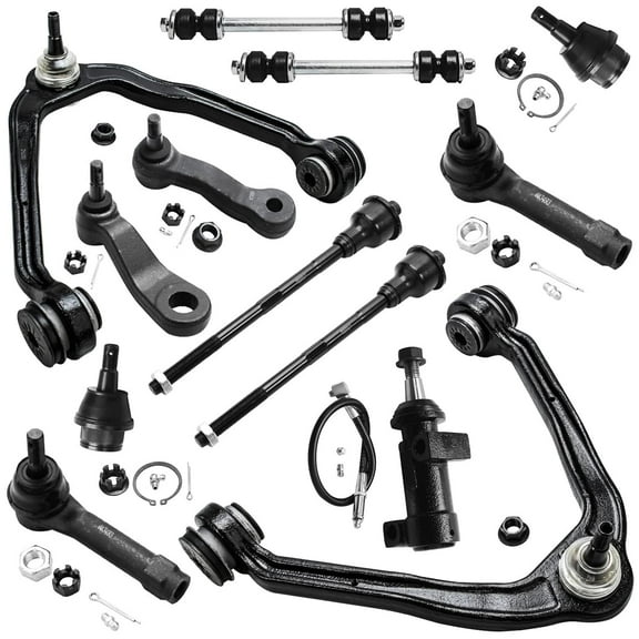 Detroit Axle - Front Upper Control Arms Lower Ball Joints Kit Replacement for Escalade ESV EXT Avalanche Suburban Silverado Tahoe Sierra 1500