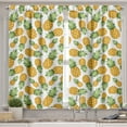thumbnail image 2 of Ambesonne Yellow and White Valance & Curtain, Ripe Pineapple, 55"x36", Earth Yellow Green White, 2 of 6