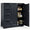 Black-2, variant on Asofer 33.5" H Pantry Cabinet, Freestanding Floor Cupboard with Adjustable Shelves, 4 Doors for Kitchen, Living Room, Black