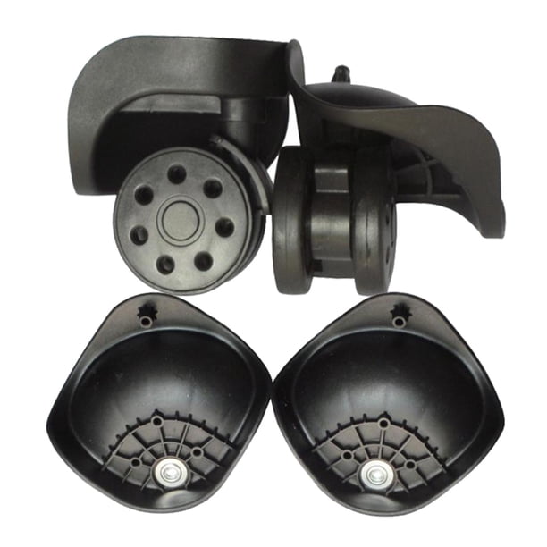 2 uds Ruedas de repuesto para equipaje DIY jinwen A72 negro