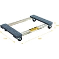 Steel Tri-Dolly Set With Lifter – 4 Pack 6-Inch Furniture Mover Dollies With 360° Swivel Wheels & Non-Slip Pads For Moving Heavy Appliances, Sofas, Cabinets