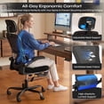 thumbnail image 4 of Pinmoco Ergonomic Office Chair with Footrest, High Back Mesh Desk Chair with Flip-up Arms and Lumbar Support, Starry Black, 4 of 9