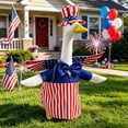 thumbnail image 5 of Porch Goose Outfits, Independence Day Goose Outfit Spring Costume Set, Dress with Straw Hat and Sunglasses for Lawn Patio Yard Outdoor Decor (#35), 5 of 10
