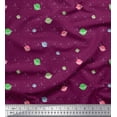 thumbnail image 3 of Soimoi Rayon Crepe Fabric Star & Planet Galaxy Print Fabric by The Yard 46 Inch Wide, 3 of 3