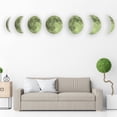 thumbnail image 1 of unbranded Décor Mural Phases de Lune 1 Ensemble PVC Vert Foncé pour Salon Phosphorescent, 1 of 6