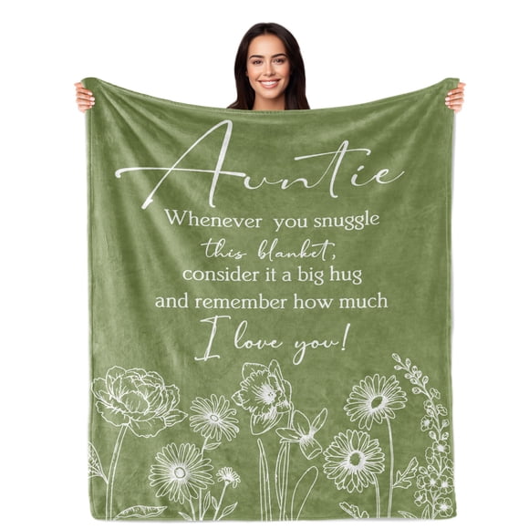 Manta PAZISOL Aunt Gifts Best Aunt Ever, 60 x 50 pulgadas