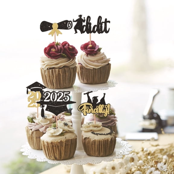 Cake Insert/Topper Paper Graduation season cake card insertion purple